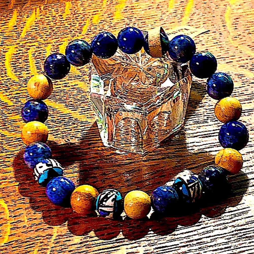PALA SANTO LAPIS BRACELET STRETCH NEW HEALING STONES